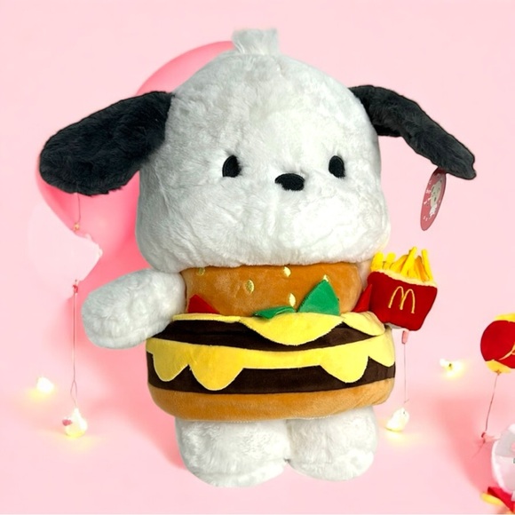 Pochacco in Big Mac Costume & Fries 13" Plush by Sanrio - Picture 2 of 13